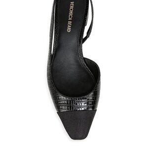 Veronica Beard Cecile 25MM Embossed Leather Slingback Pumps